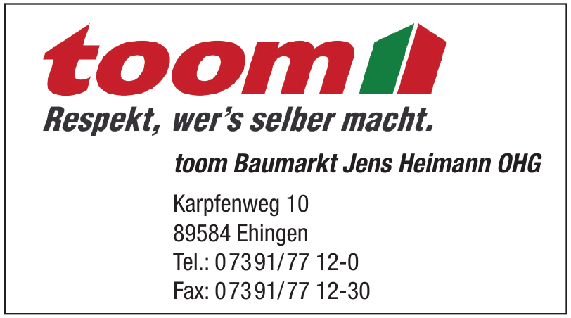 toom Baumarkt Jens Heinmann OHG toom Baumarkt Jens Heinmann OHG