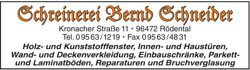 Schreinerei Bernd Schneider Schreinerei Bernd Schneider