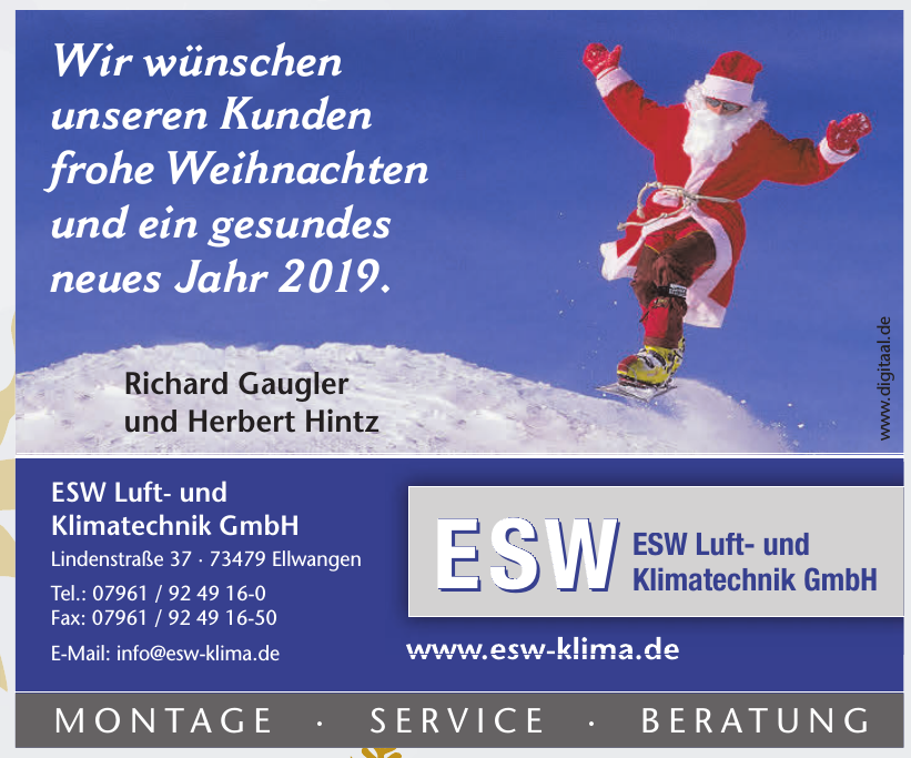 ESW Luft- und Klimatechnik GmbH ESW Luft- und Klimatechnik GmbH