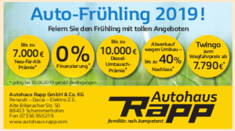 Autohaus Rapp GmbH & Co. KG Autohaus Rapp GmbH & Co. KG