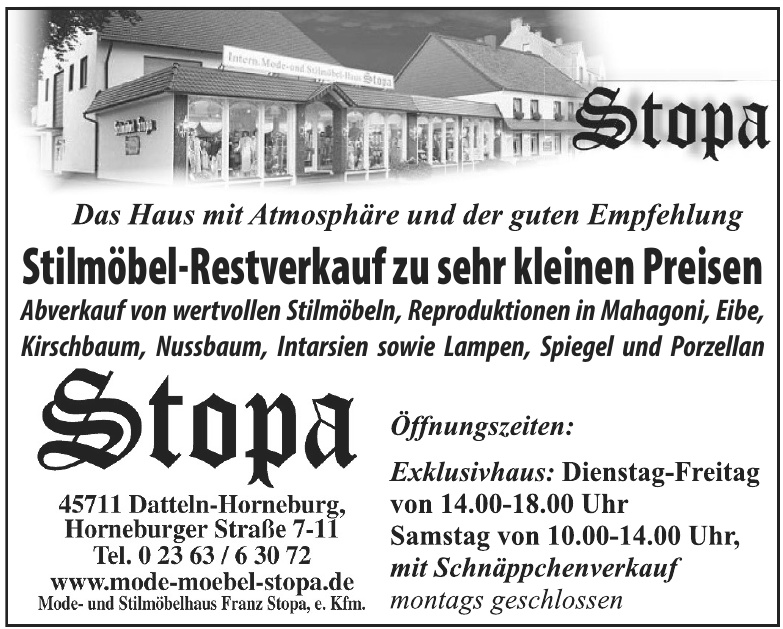 Mode- und Stilmöbelhaus Franz Stopa e. Kfm.