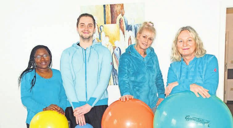 Zum qualifizierten Team der Physiotherapiepraxis gehören Juliana Fundo (von links), René Schröpfer, Ramona Wessling und Frauke Wehrenberg. Zum qualifizierten Team der Physiotherapiepraxis gehören Juliana Fundo (von links), René Schröpfer, Ramona Wessling und Frauke Wehrenberg.
