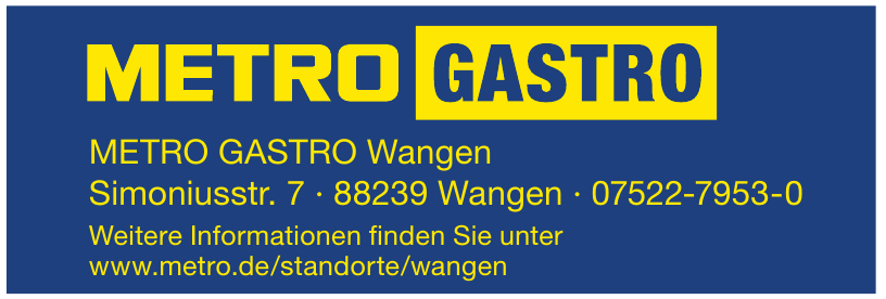 Metro Gastro Wangen Metro Gastro Wangen