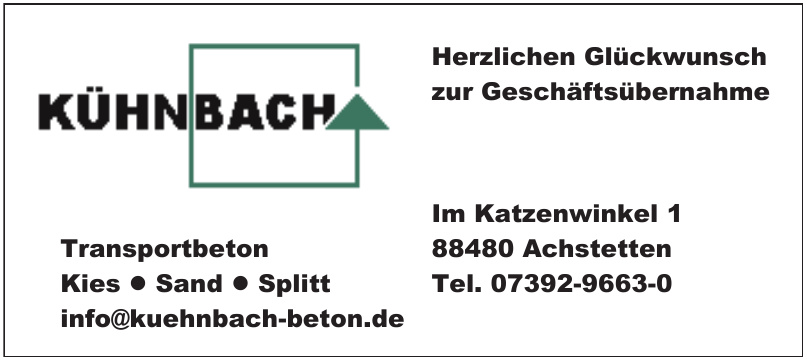 Kühnbach KG Kies + Beton Kühnbach KG Kies + Beton