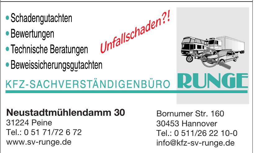 Kfz-Sachverständigenbüro Runge Kfz-Sachverständigenbüro Runge