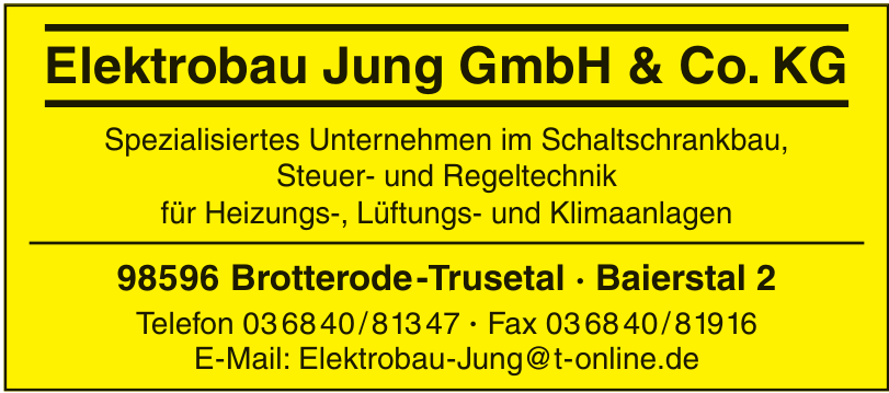 Elektrobau Jung GmbH & Co. KG Elektrobau Jung GmbH & Co. KG