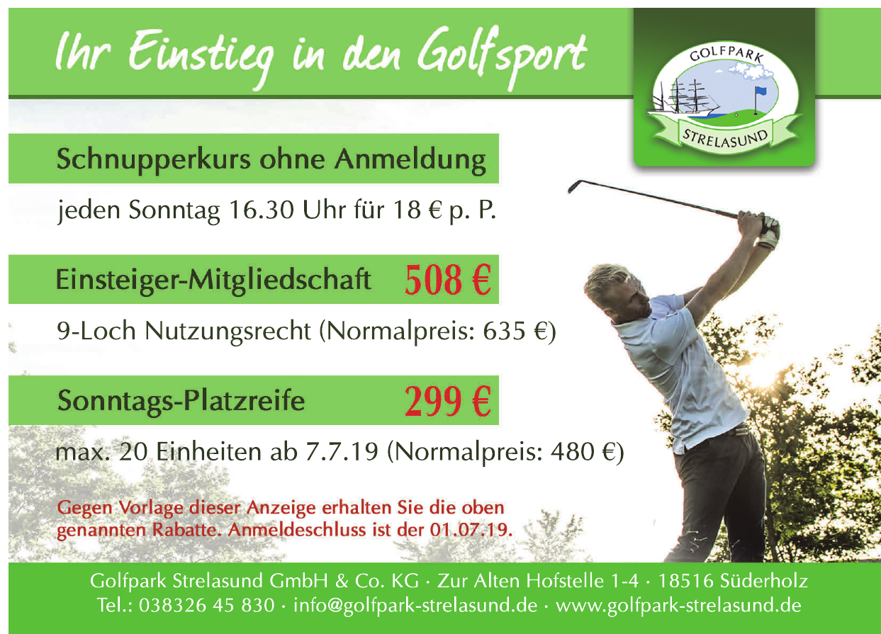 Golfpark Strelasund GmbH & Co. KG Golfpark Strelasund GmbH & Co. KG
