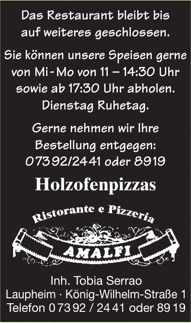 Amalfi Holzofenpizzas Amalfi Holzofenpizzas