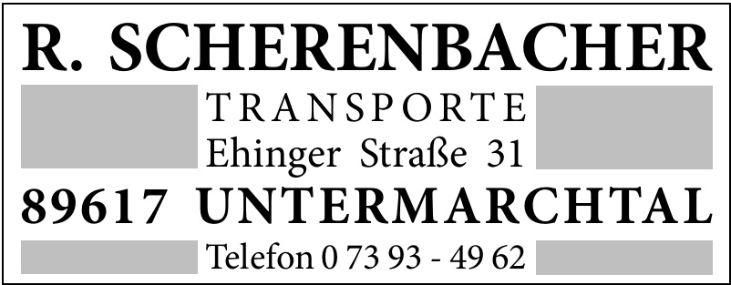 R. Scherenbacher Transporte R. Scherenbacher Transporte