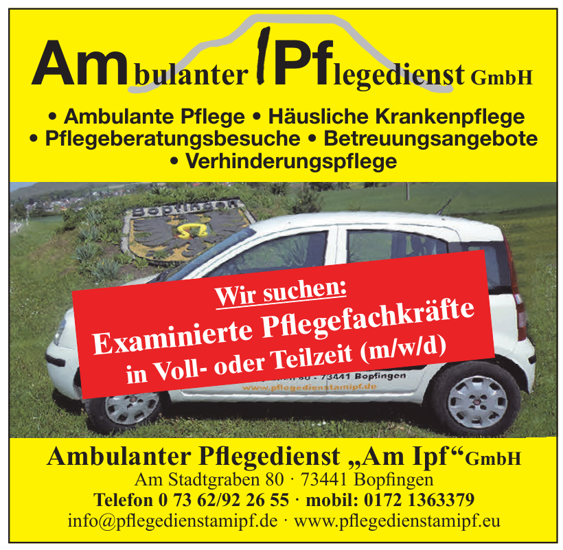 Ambulanter Pflegedienst „Am Ipf“GmbH Ambulanter Pflegedienst „Am Ipf“GmbH
