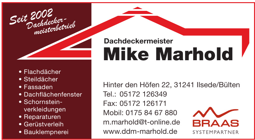 Dachdeckermeister Mike Marhold Dachdeckermeister Mike Marhold