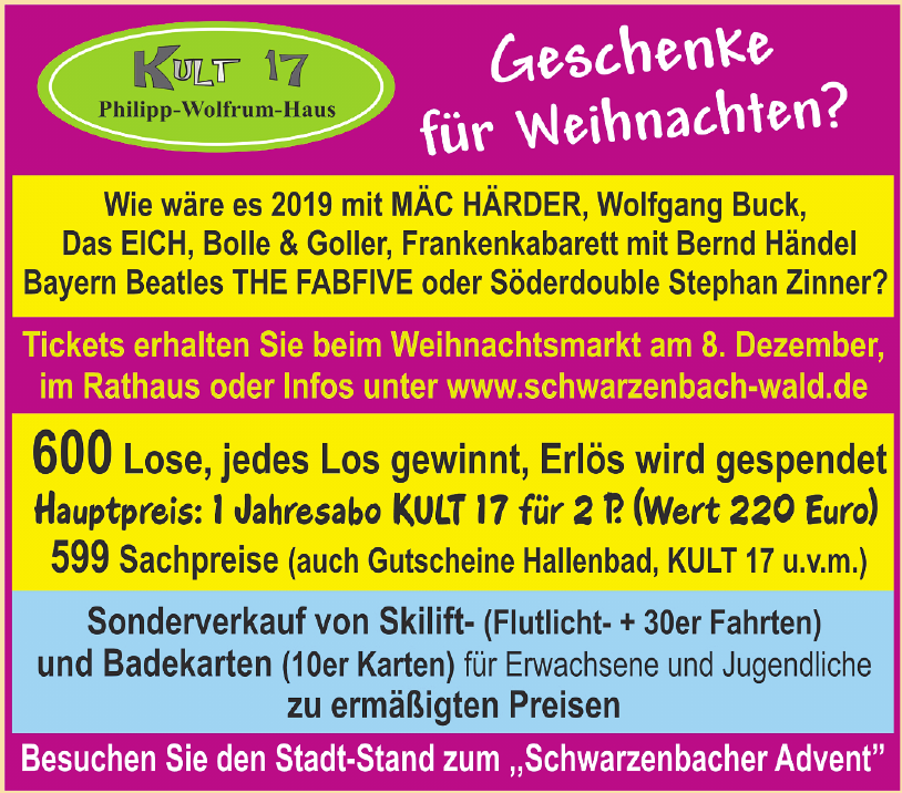 Stadt Schwarzenbach a. Wald Stadt Schwarzenbach a. Wald