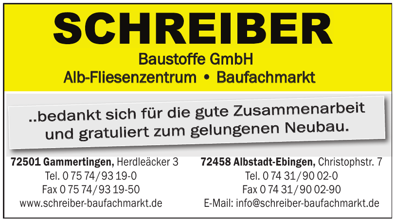 Schreiber Baustoffe GmbH Schreiber Baustoffe GmbH