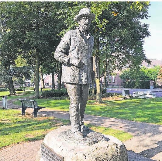 Van Gogh im Stadtpark von Nuenen†– dem berühmten Maler, der einst zwei Jahre in dem Ort in Brabant lebte, ist eine Skulptur gewidmet. Van Gogh im Stadtpark von Nuenen†– dem berühmten Maler, der einst zwei Jahre in dem Ort in Brabant lebte, ist eine Skulptur gewidmet.