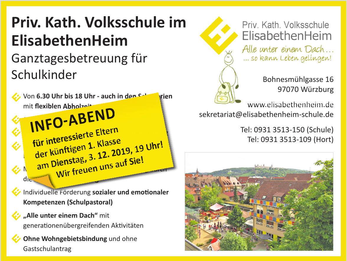 Priv. Kath. Volksschule ElisabethenHeim Priv. Kath. Volksschule ElisabethenHeim