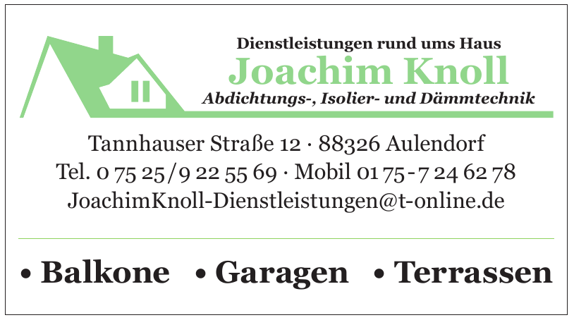 Joachim Knoll Abdichtung Joachim Knoll Abdichtung