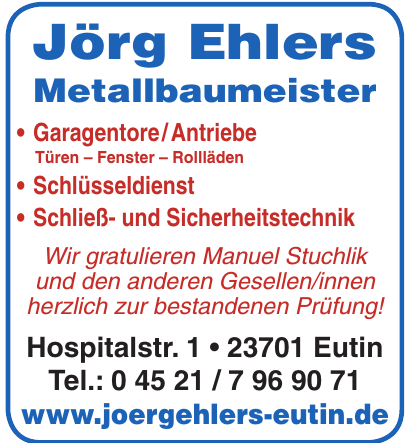 Jörg Ehlers Metallbaumeister Jörg Ehlers Metallbaumeister