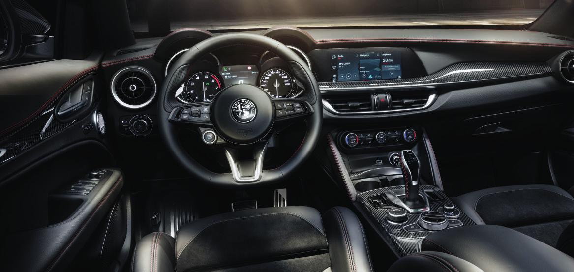 Sportlich-edler Innenraum. Foto: Alfa Romeo Sportlich-edler Innenraum. Foto: Alfa Romeo