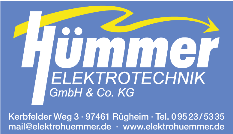 Hümmer Elektrotechnik GmbH & Co. KG Hümmer Elektrotechnik GmbH & Co. KG