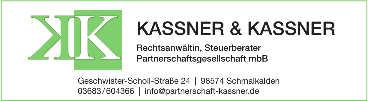 Kassner & Kassner Rechtsanwältin, Steuerberater Partnerschaftsgesellschaft mbB Kassner & Kassner Rechtsanwältin, Steuerberater Partnerschaftsgesellschaft mbB