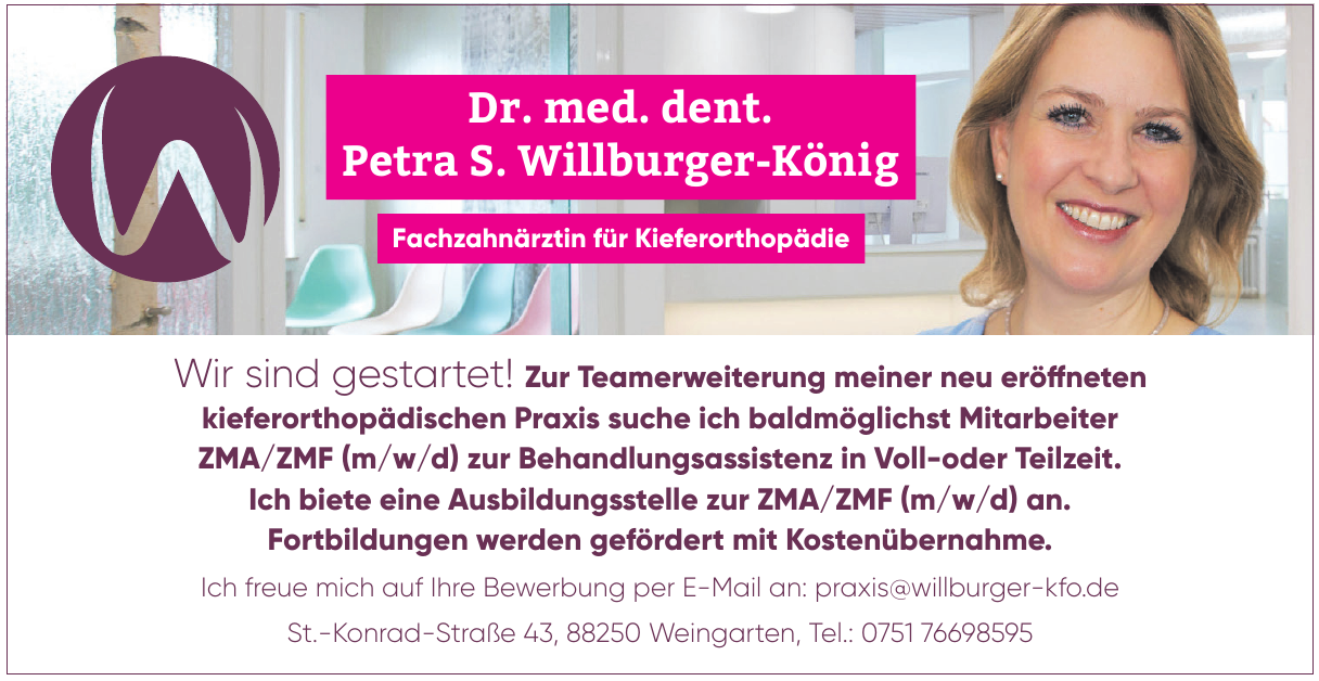 Dr. med. dent. Petra S. Willburger-König Dr. med. dent. Petra S. Willburger-König