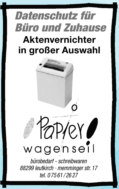 Papier Wagenseil Papier Wagenseil