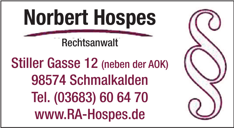 Norbert Hospes Rechtsanwalt Norbert Hospes Rechtsanwalt