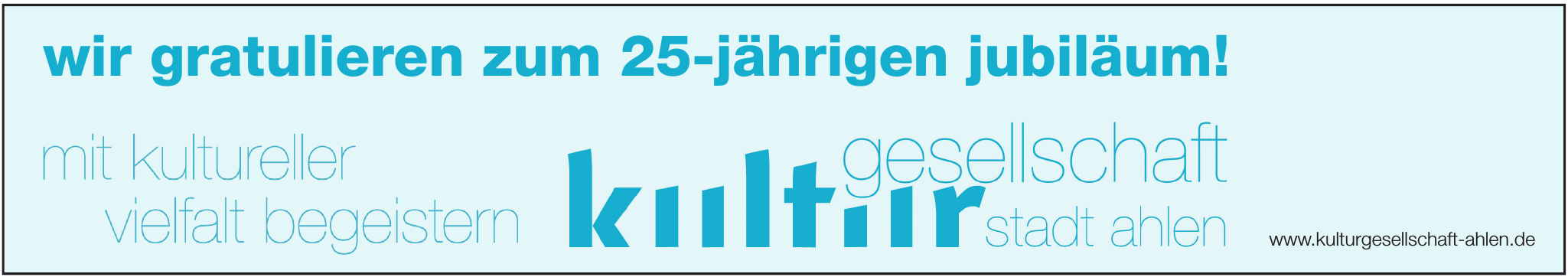 Kulturgesellschaft Stadt Ahlen Kulturgesellschaft Stadt Ahlen