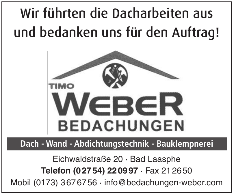Timo Weber Bedachungen Timo Weber Bedachungen