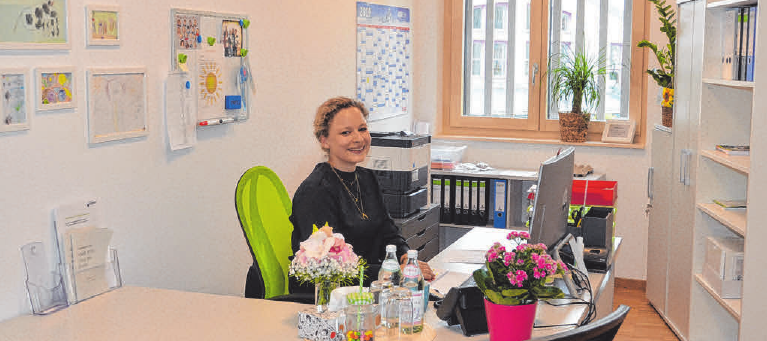 Die Leiterin der Kindertagesstätte in ihrem Büro. FOTO: SON Die Leiterin der Kindertagesstätte in ihrem Büro. FOTO: SON