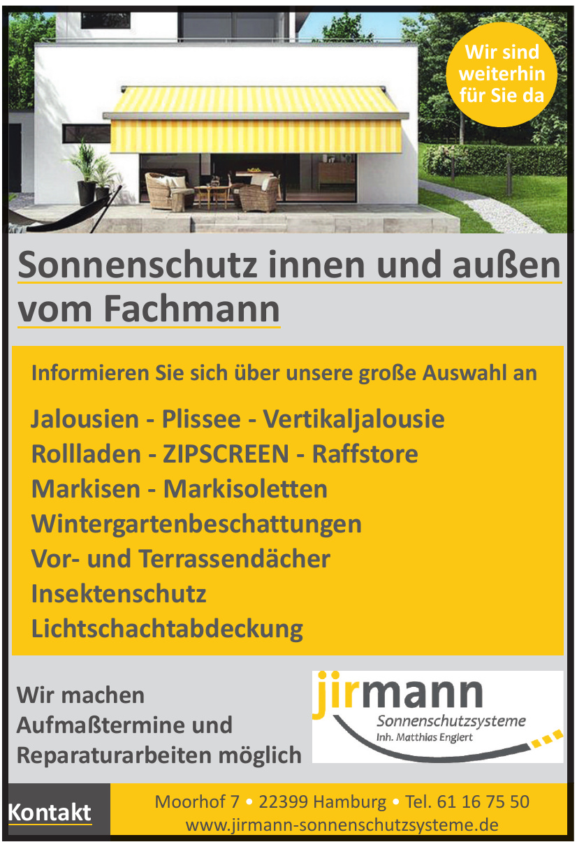 Jirmann Sonnenschutzsysteme Jirmann Sonnenschutzsysteme