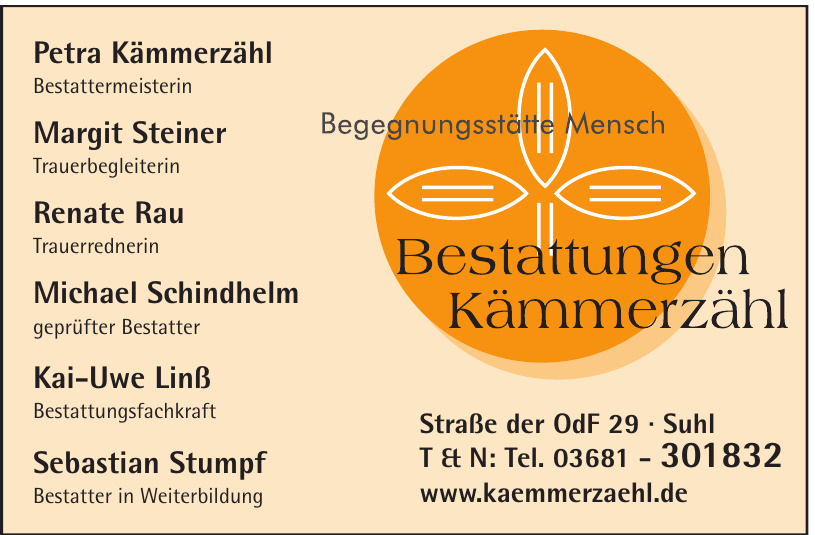 Bestattungen Kämmerzähl Bestattungen Kämmerzähl