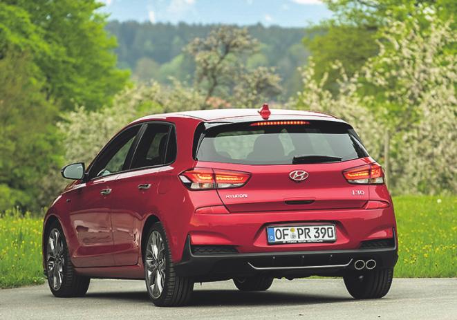 Der Doppelrohrauspuff sorgt für eine sportliche Optik. Foto: Hyundai Der Doppelrohrauspuff sorgt für eine sportliche Optik. Foto: Hyundai