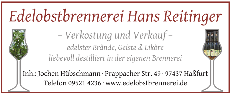 Edelobstbrennerei Hans Reitinger Edelobstbrennerei Hans Reitinger