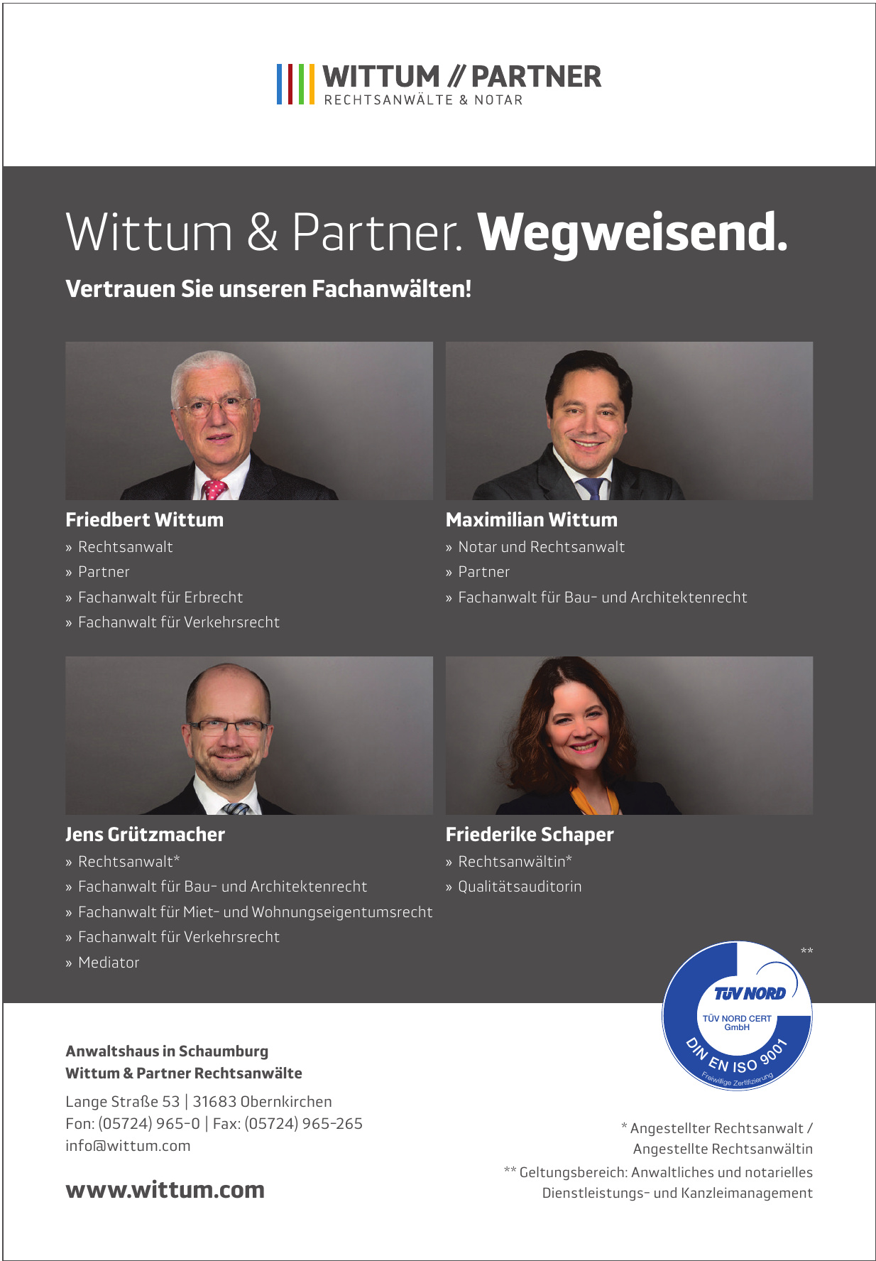 Anwaltshaus in Schaumburg Wittum & Partner Rechtsanwälte Anwaltshaus in Schaumburg Wittum & Partner Rechtsanwälte