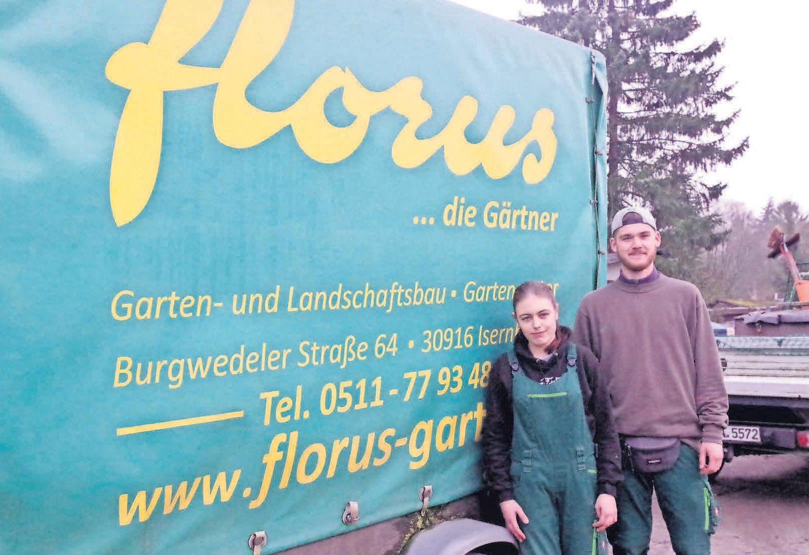 Michelle Stepien und Moritz Matthey durchlaufen zurzeit ihre Ausbildung beim florus Gartenbetrieb. Michelle Stepien und Moritz Matthey durchlaufen zurzeit ihre Ausbildung beim florus Gartenbetrieb.