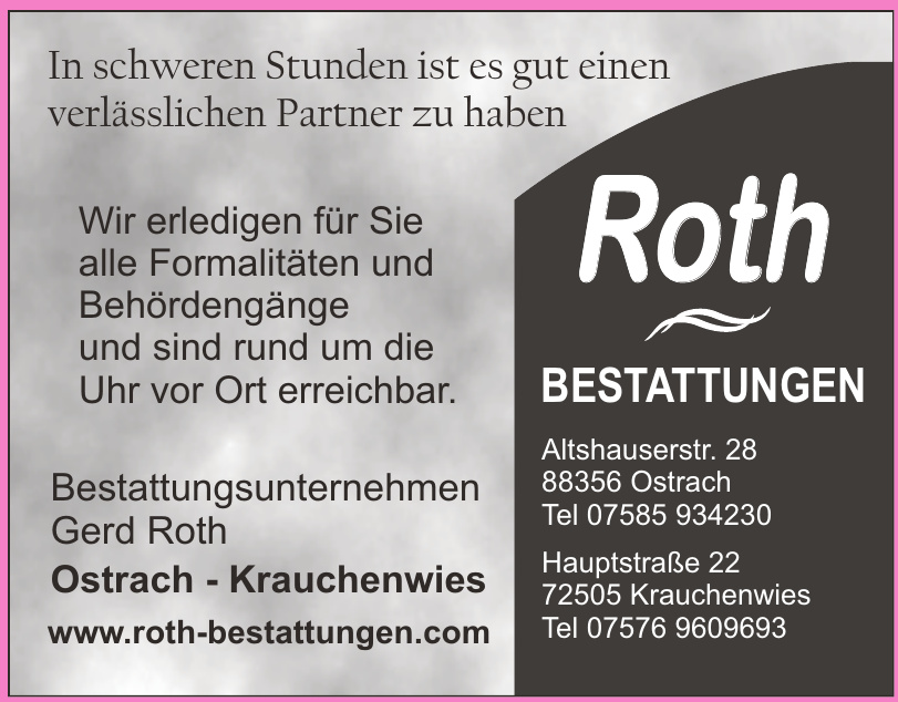 Roth Bestattungen Roth Bestattungen