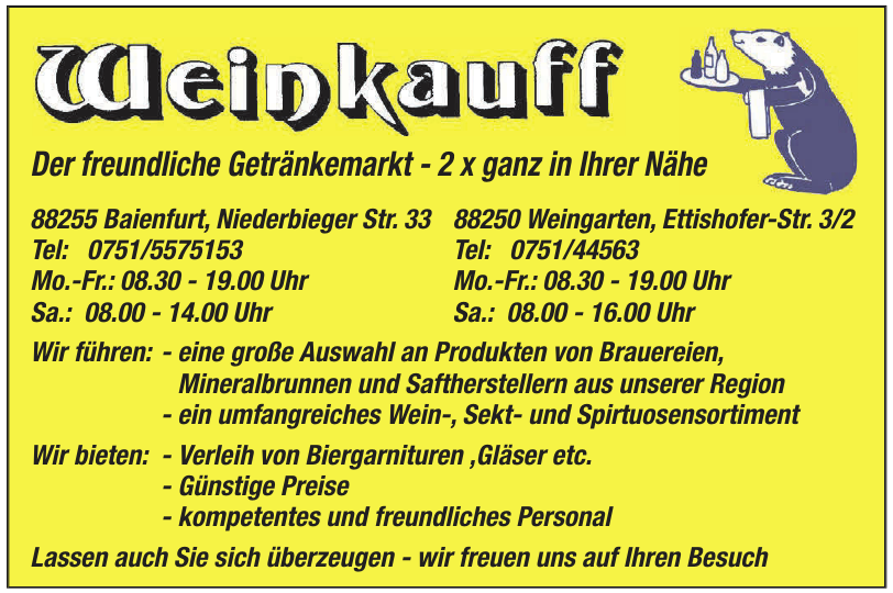 Weinkauff Getränkehandels GmbH Weinkauff Getränkehandels GmbH