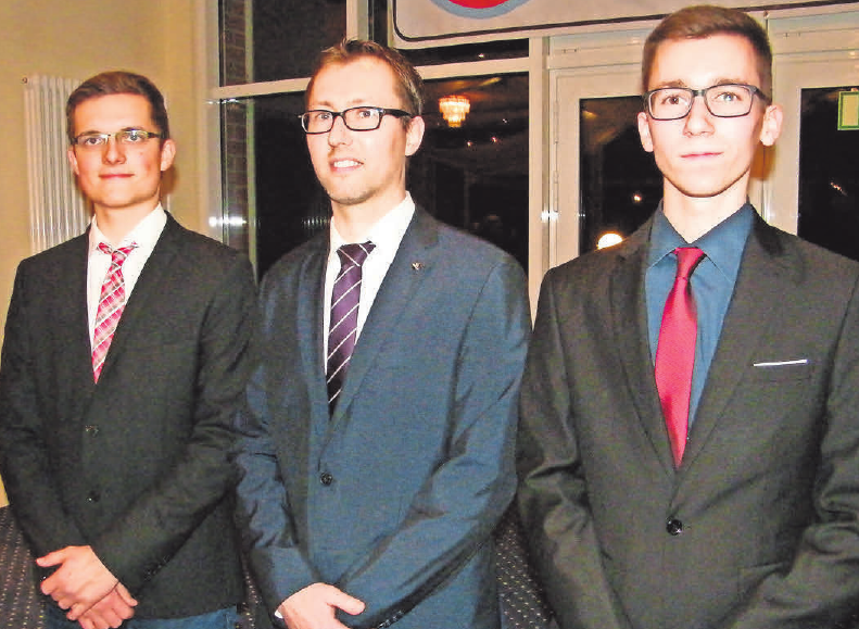 Innungsbeste (v. l.): Felix Kruse, David Beschorner und Tobias Pichura. Innungsbeste (v. l.): Felix Kruse, David Beschorner und Tobias Pichura.