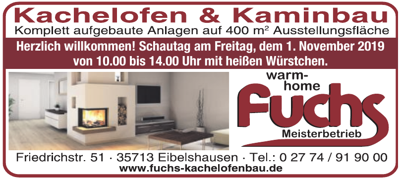 Fuchs Kachelofen & Kaminbau GmbH & Co. KG Fuchs Kachelofen & Kaminbau GmbH & Co. KG
