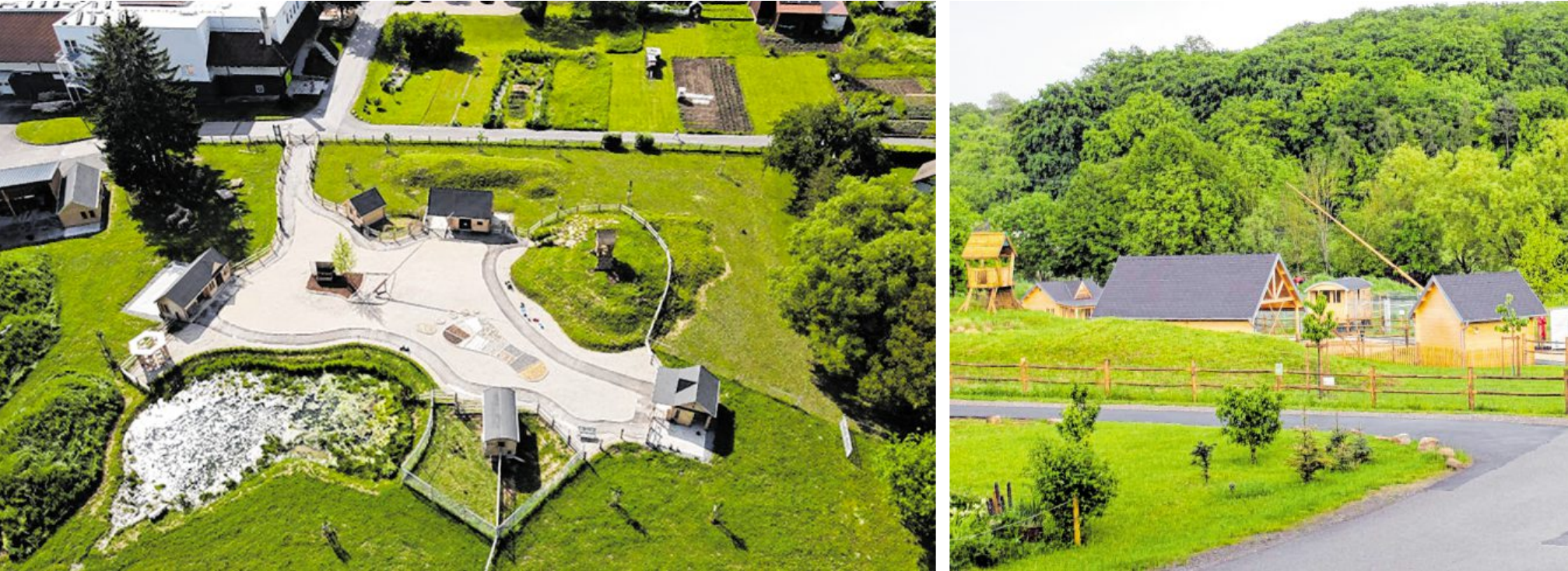 Als Erlebnislandschaft für kleine und große Entdecker stellt sich der neue Park dar. Dabei wurde auf nachhaltiges Bauen mit viel Holz geachtet. Als Erlebnislandschaft für kleine und große Entdecker stellt sich der neue Park dar. Dabei wurde auf nachhaltiges Bauen mit viel Holz geachtet.
