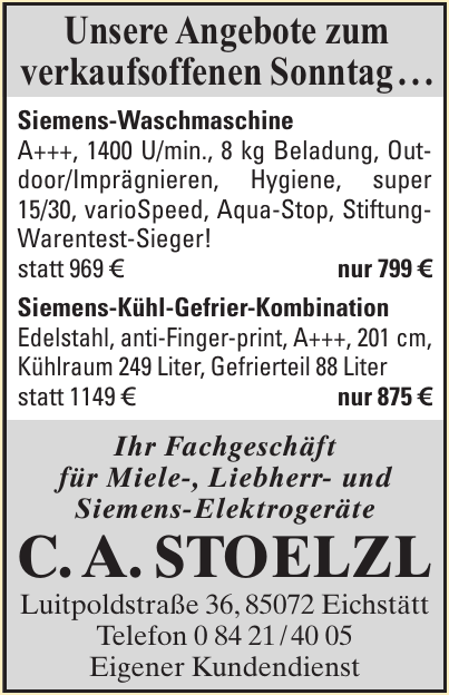 C. A. Stoelzl C. A. Stoelzl