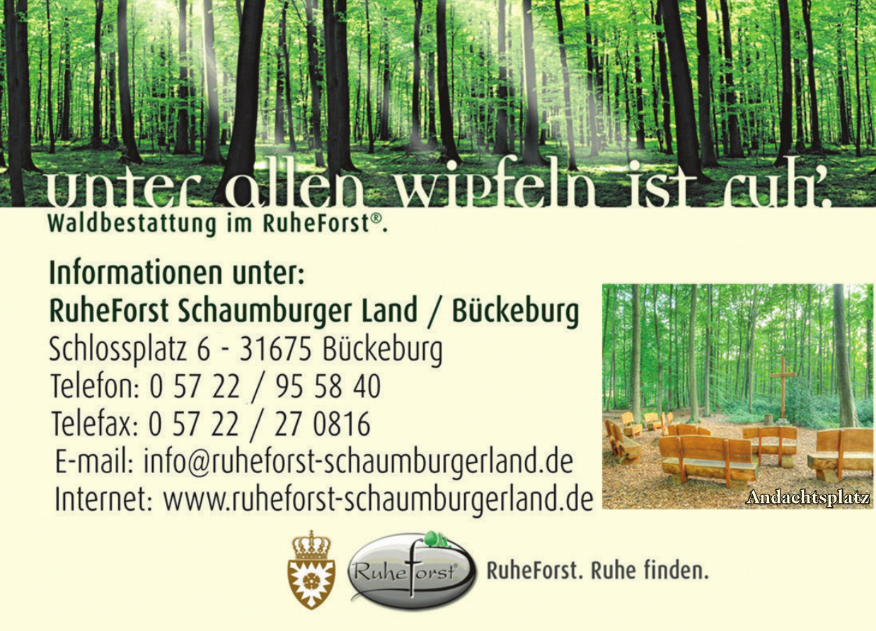RuheForst Schaumburger Land / Bückeburg RuheForst Schaumburger Land / Bückeburg