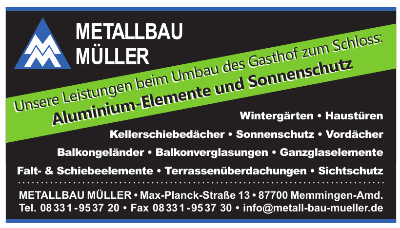 Intensivpflegedienst Lebenswert GmbH Metallbau Müller