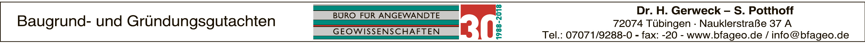 Büro für Angewandte Geowissenschaften Büro für Angewandte Geowissenschaften