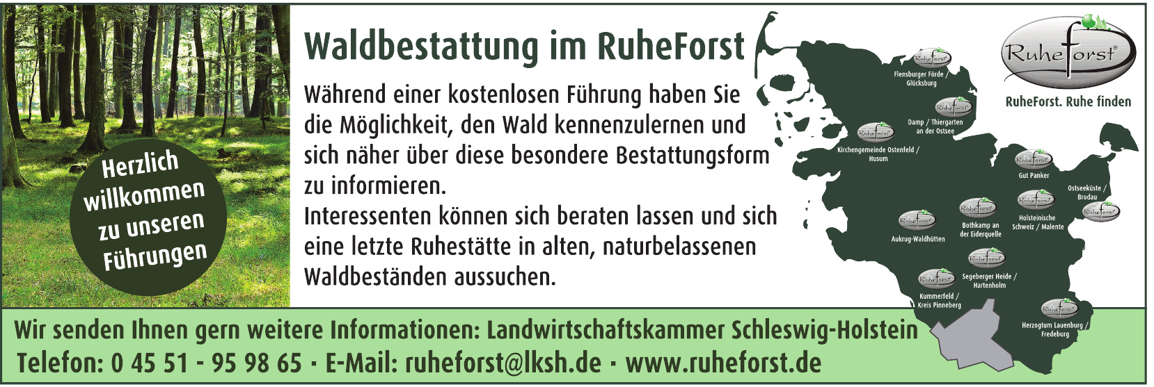 RuheForst - Landwirtschaftskammer Schleswig-Holstein RuheForst - Landwirtschaftskammer Schleswig-Holstein