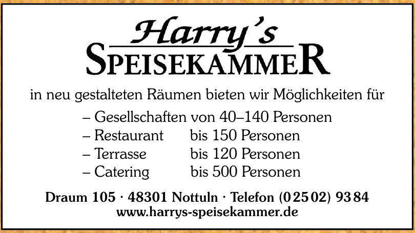 Harry´s Speisekammer Harry´s Speisekammer