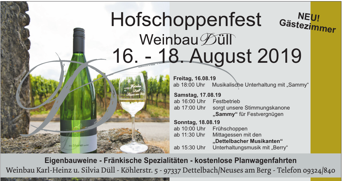 Hofschoppenfest Weinbau Düll Hofschoppenfest Weinbau Düll
