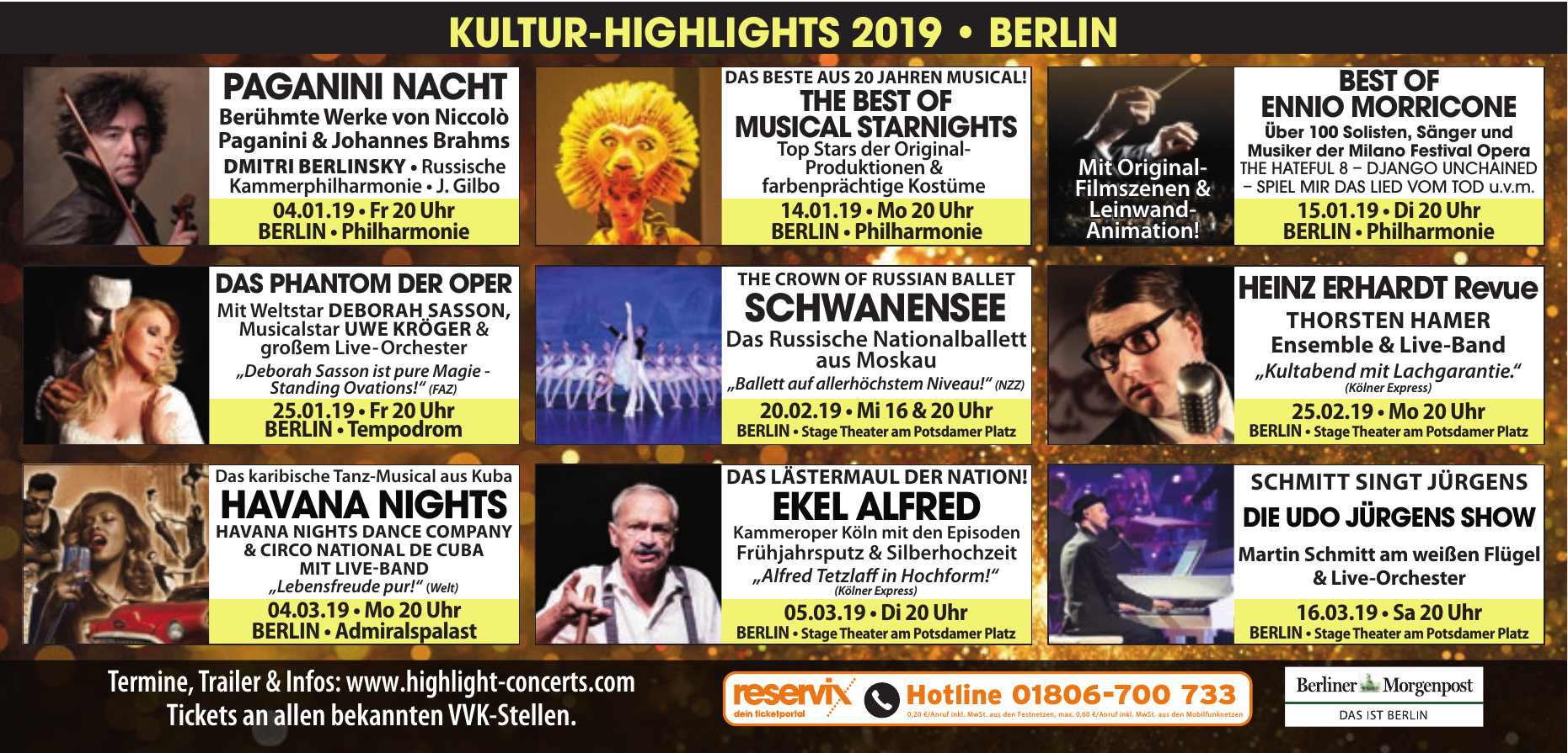 Kultur-Highlights 2019 Kultur-Highlights 2019
