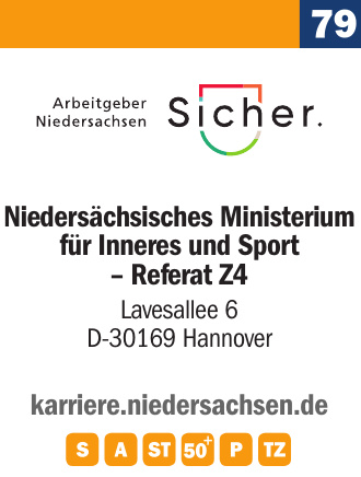 Niedersächsisches Ministerium für Inneres und Sport-Referat Z4 Niedersächsisches Ministerium für Inneres und Sport-Referat Z4